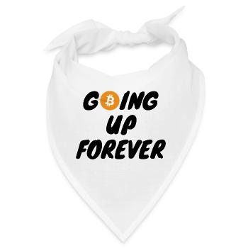 Krypto Going up forever Bitcoin BTC - Bandana - Weiß - Vorne