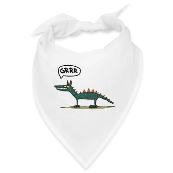 knurrender Drache - Bandana - Weiß - Vorne