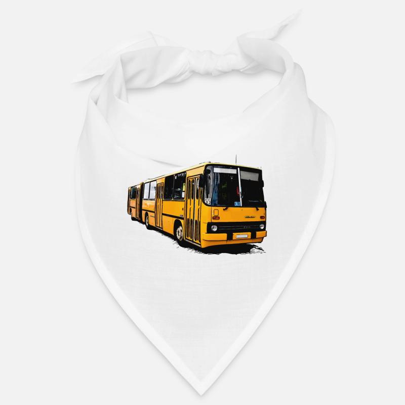 Gelber Ikarus Bus Z80 - Bandana - Weiß