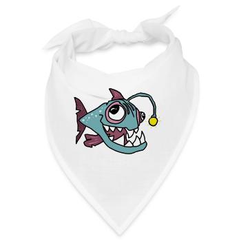 Anglerfisch - Bandana - Weiß - Vorne