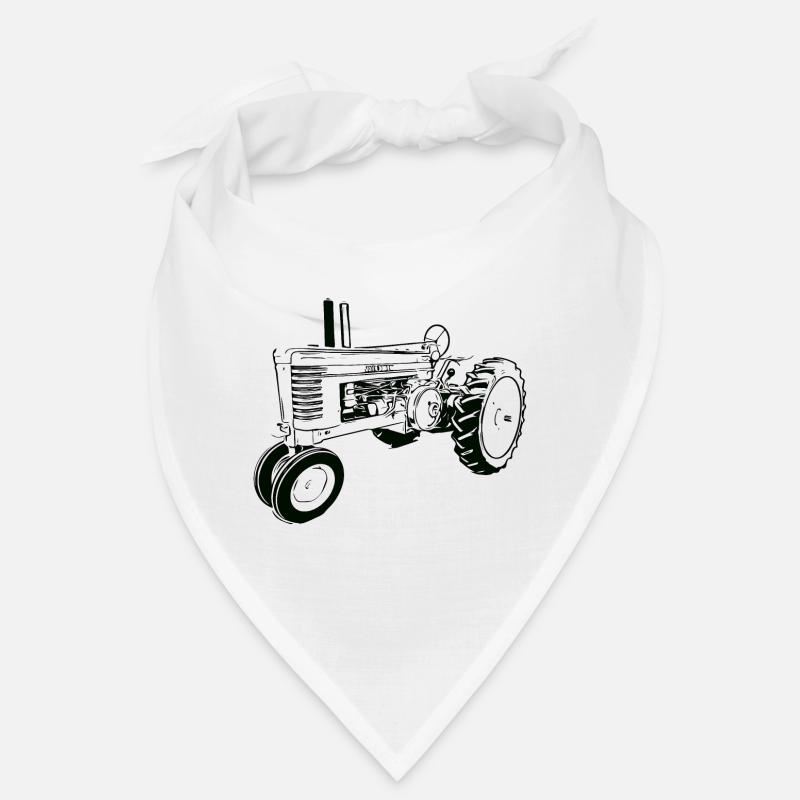 Model A Traktor - Bandana - Weiß