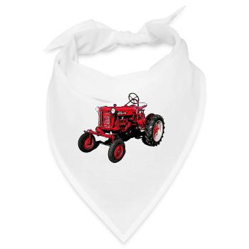 Alter Farmall Cub Traktor - Bandana - Weiß - Vorne