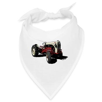 Oldtimer Traktor 8N - Bandana - Weiß - Vorne