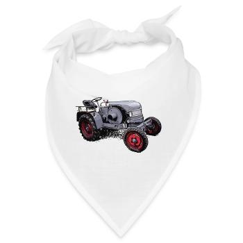 Oldtimer Traktor Kramer K12 - Bandana - Weiß - Vorne