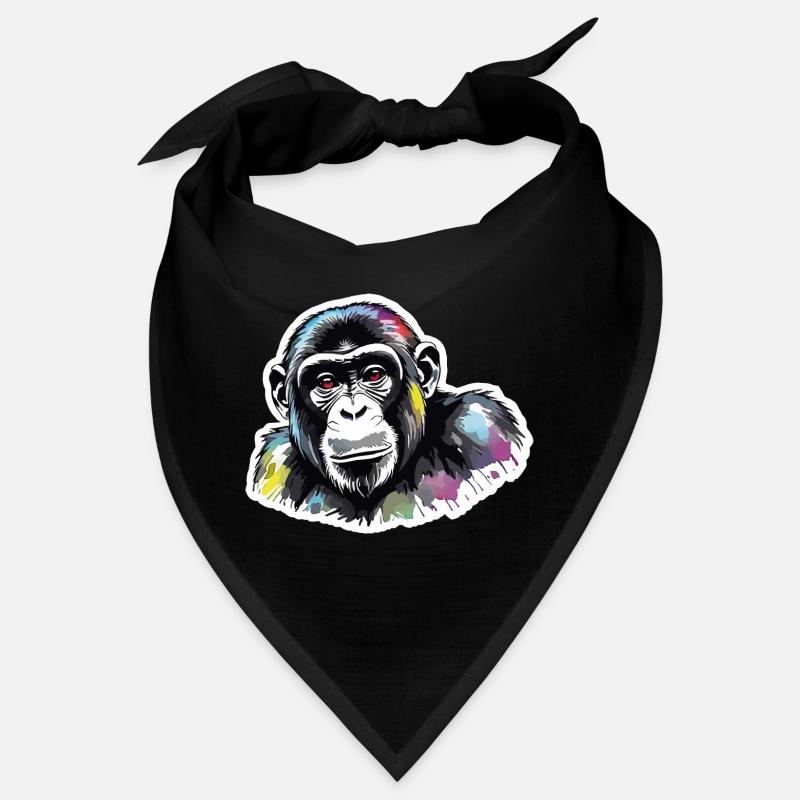 Monkey Watercolors Bandana