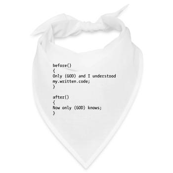 Entwickler Witz - Bandana - Weiß - Vorne