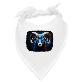 Sternzeichen Widder - Bandana - Weiß - Vorne