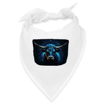 Sternzeichen Stier - Bandana - Weiß - Vorne