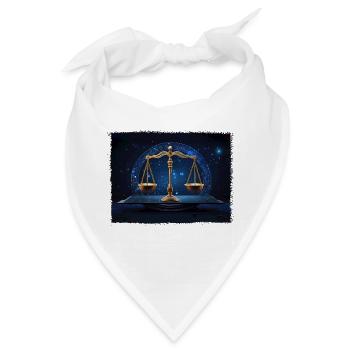 Sternzeichen Waage - Bandana - Weiß - Vorne