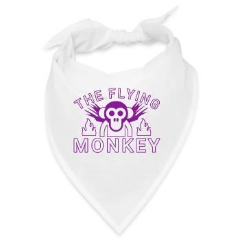 Der fliegende Affe - Bandana - Weiß - Vorne