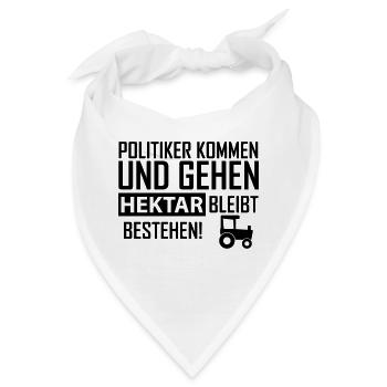 Politiker kommen und gehen Bauernprotest - Bandana - Weiß - Vorne