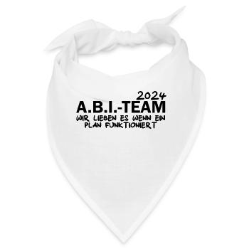 Abi Team 2024 Abimotto - Bandana - Weiß - Vorne