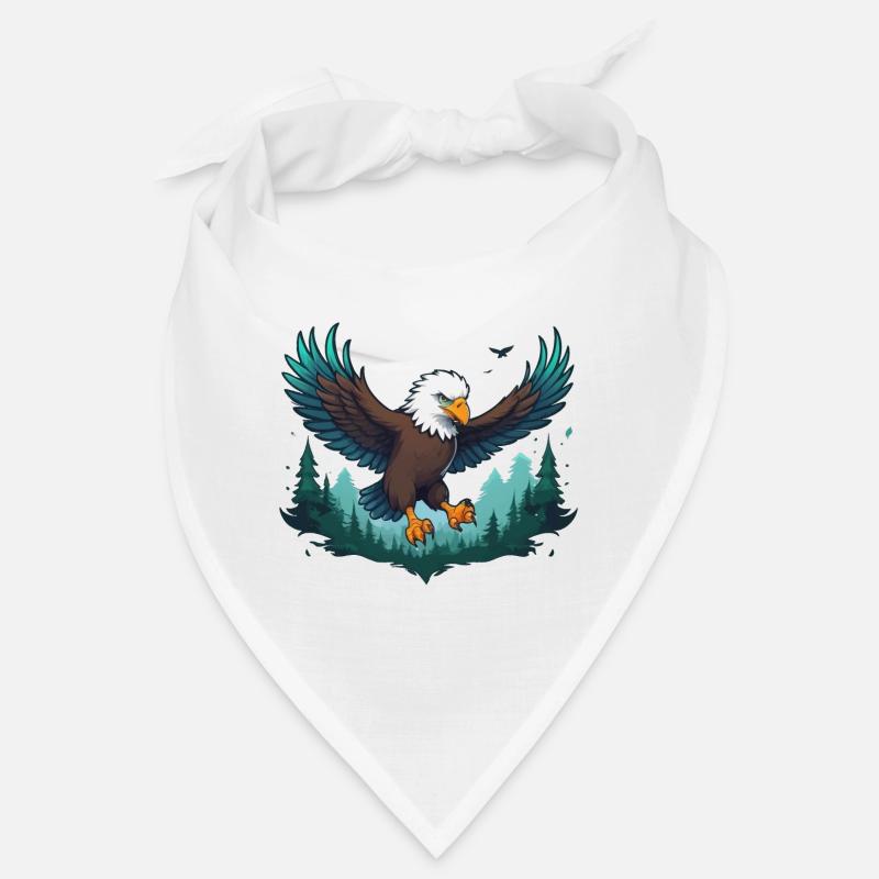 Eagle flies over forest Bandana