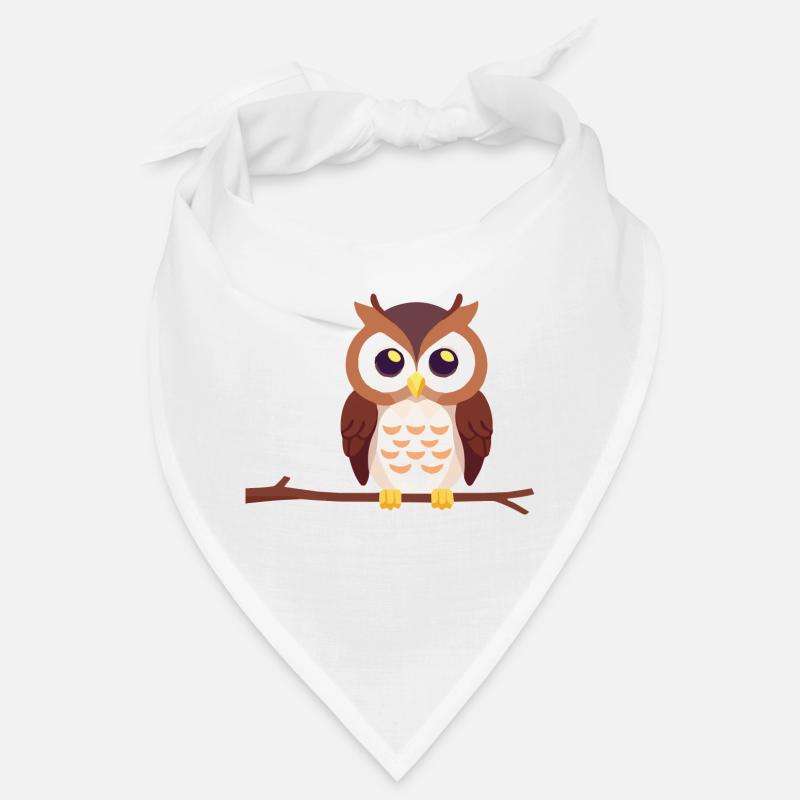Uhu Eule Vogel auf Ast Bandana