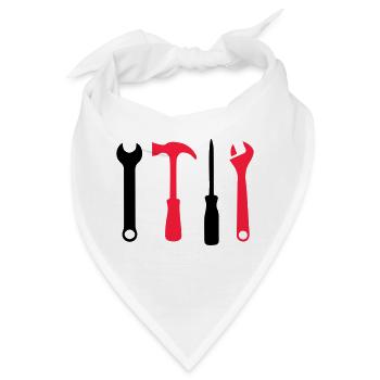 werkzeug symbole - Bandana - Weiß - Vorne