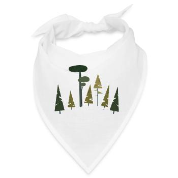 shinrin yoku "flat forest nature" waldbesitzer - Bandana - Weiß - Vorne