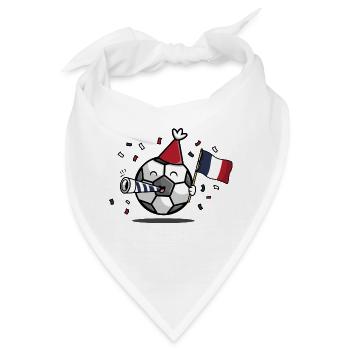 Fußball Fan Frankreich - Bandana - Weiß - Vorne