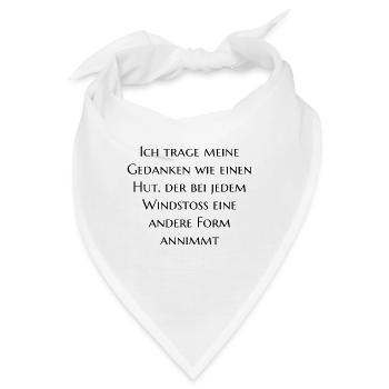 Gedankensprüche - Bandana - Weiß - Vorne