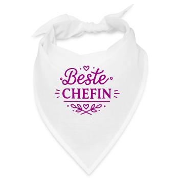 Beste Chefin - Bandana - Weiß - Vorne