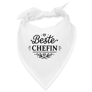 Beste Chefin - Bandana - Weiß - Vorne