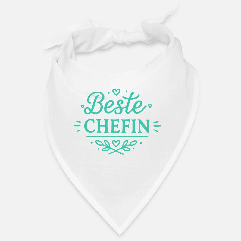 Beste Chefin - Bandana - Weiß