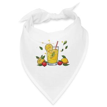 Glas Limonade mit Minze - Bandana - Weiß - Vorne