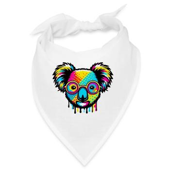 Koala mit Brille - Bandana - Weiß - Vorne