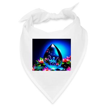 water drops - Bandana - Weiß - Vorne