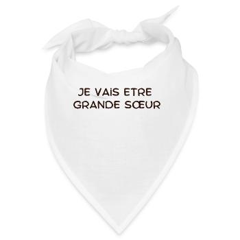 Ich werde eine große Schwester sein - Bandana - Weiß - Vorne