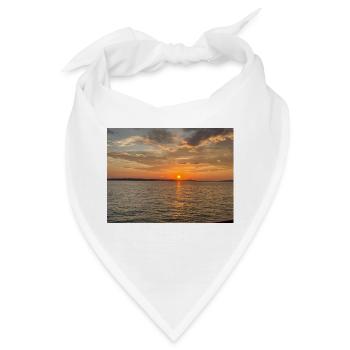 Sonnenuntergang - Bandana - Weiß - Vorne