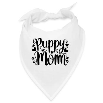 Welpe Hund - Bandana - Weiß - Vorne