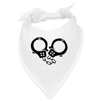 handschellen - Bandana - Weiß - Vorne