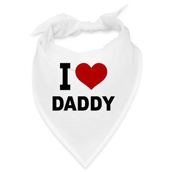 I love Daddy - Bandana - Weiß - Vorne