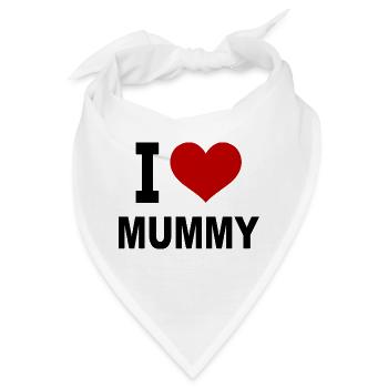 I love mummy - Bandana - Weiß - Vorne