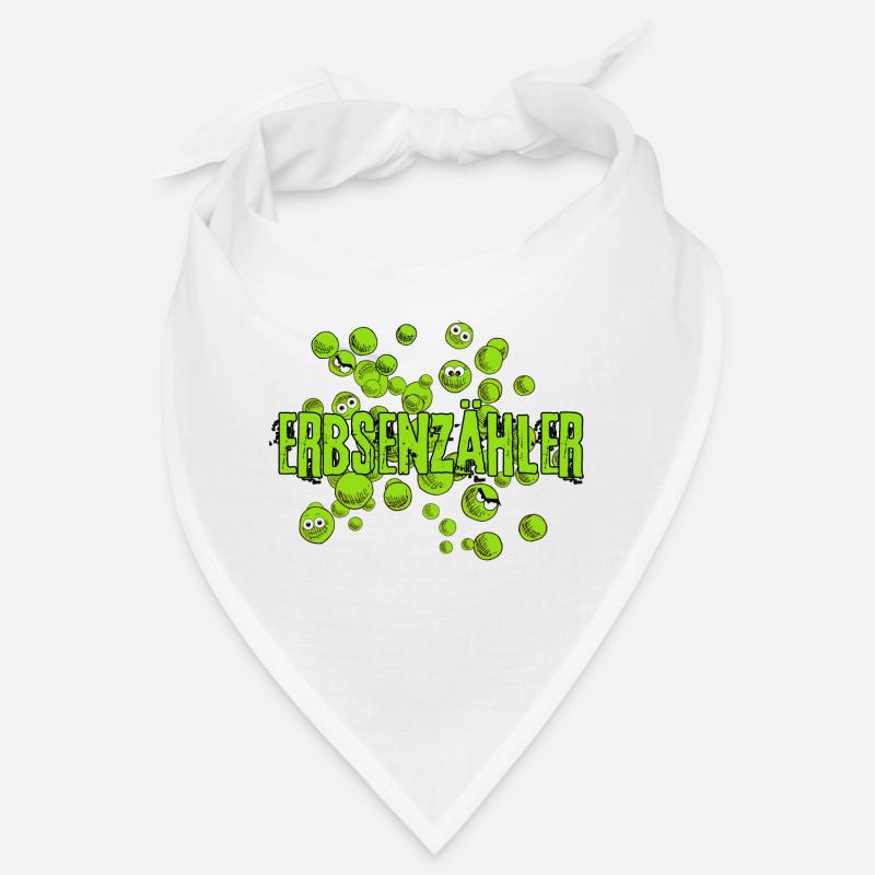Compteur de haricots mme cacahuète vert fun bande dessinée - Bandana - blanc