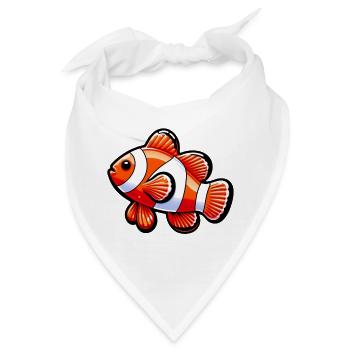 Clownfisch - Bandana - Weiß - Vorne