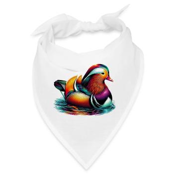 Mandarinente - Bandana - Weiß - Vorne