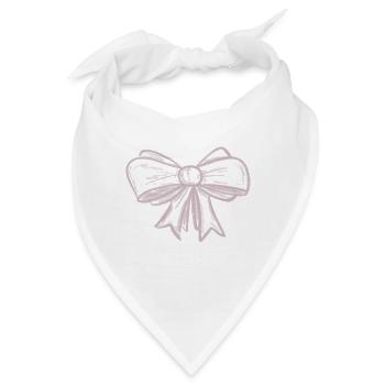 Rosa Schleife süßes Design - Bandana - Weiß - Vorne