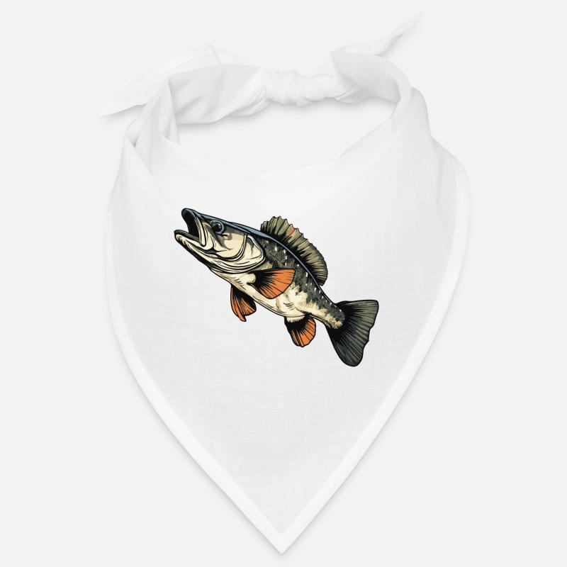 poisson - Bandana - blanc