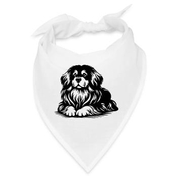Tibet Spaniel - Bandana - Weiß - Vorne