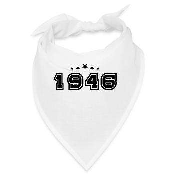 1946 - Jahrgang 1946 - Baujahr 1946 - Bandana - Weiß - Vorne