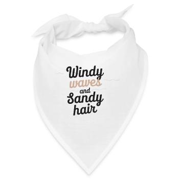 windy waves - Bandana - Weiß - Vorne