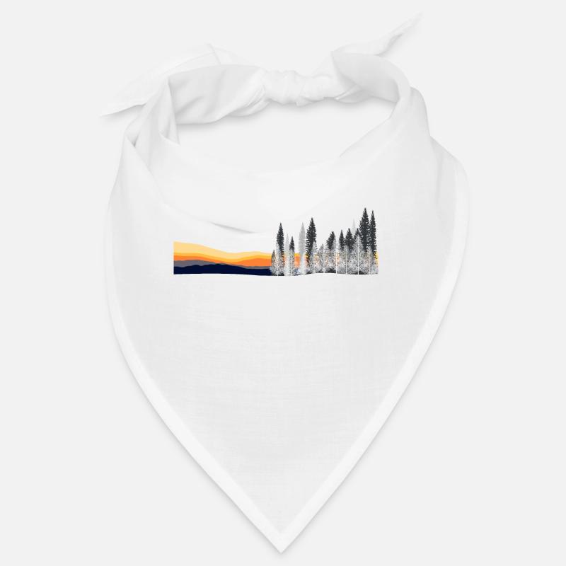 Winter Sunset Forest Silhouette Winter Sunset Bandana