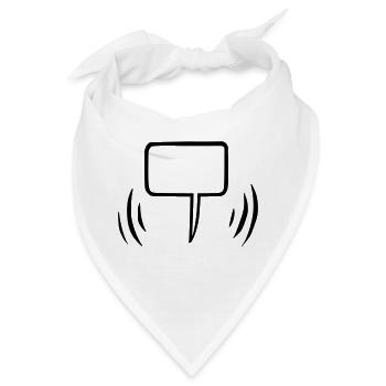 Sprechblase leer - Bandana - Weiß - Vorne