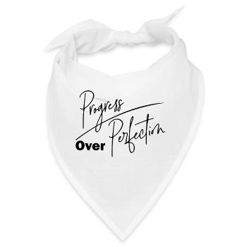 DZ00012 Fortschritt vor Perfektion - Bandana - Weiß - Vorne
