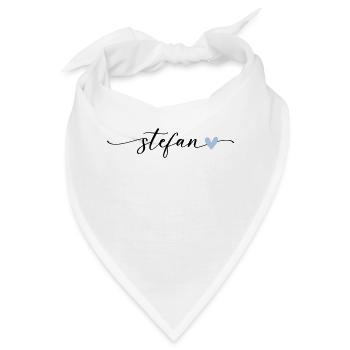Stefan Name Kalligrafie Schrift - Bandana - Weiß - Vorne