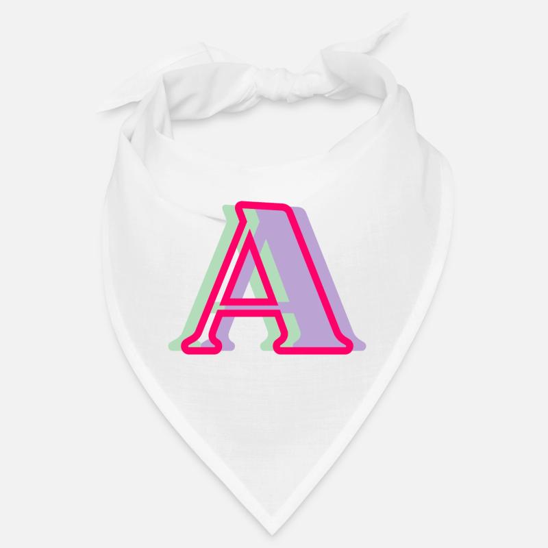 Letter A multicoloured - original gift idea Bandana