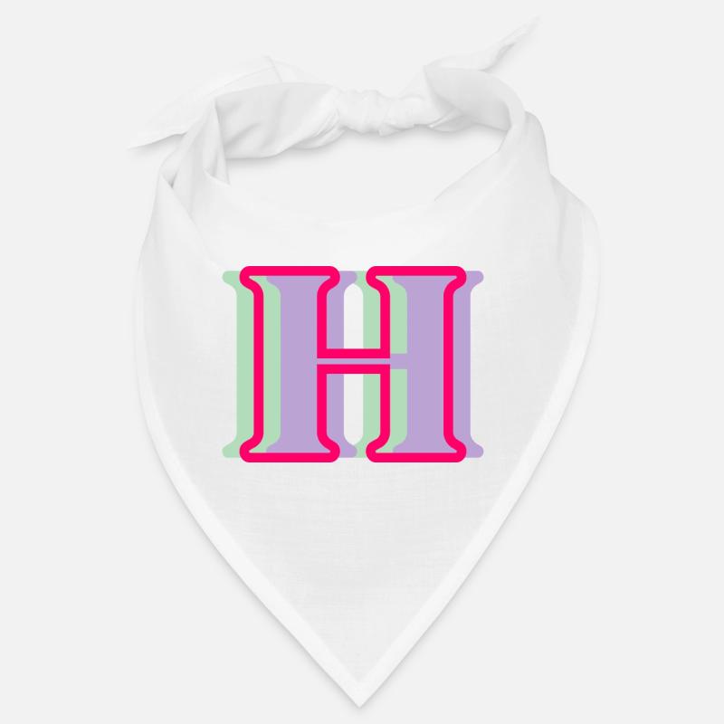 Multi-coloured letter h Bandana