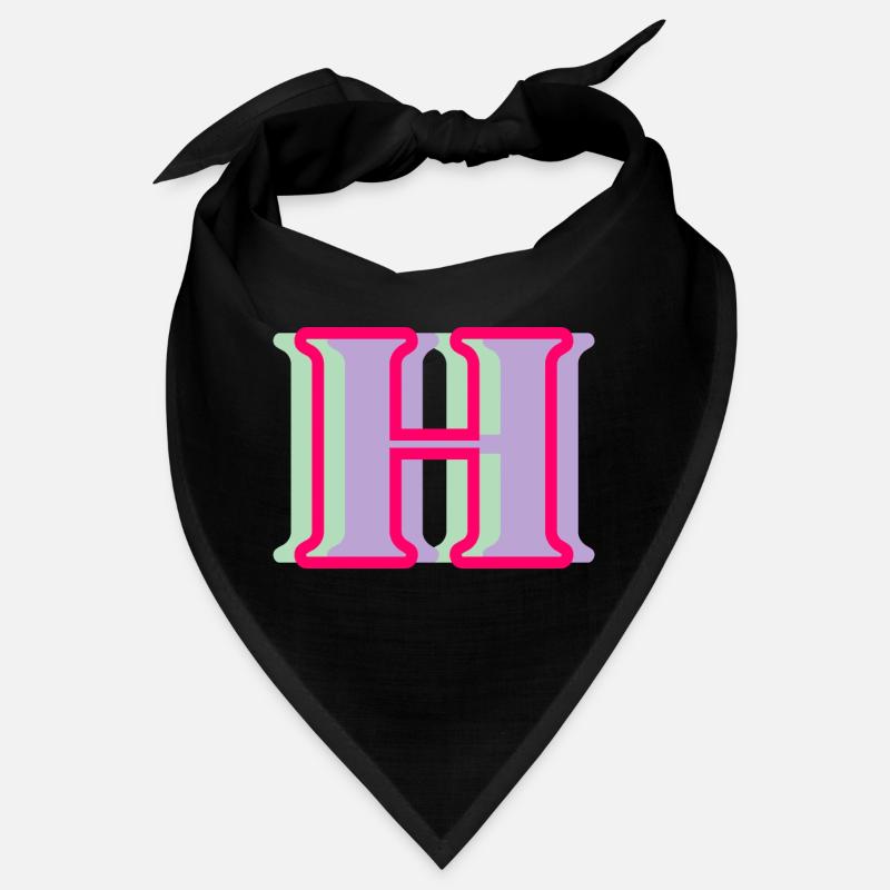 Multi-coloured letter h Bandana