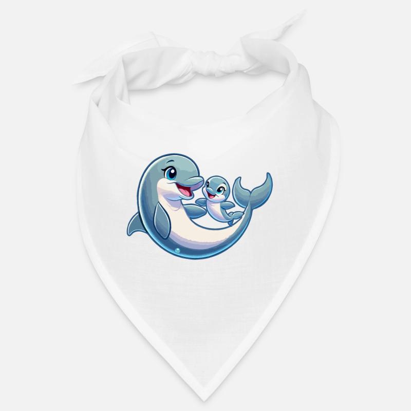 Delfinmutter und Kind beim Herumtollen Bandana